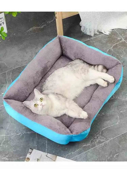 Grand lit pour chat et chien, maison chaude et confortable pour chien, nid en coton PP doux, panier pour chien, tapis universel imperméable pour chat - Animaleriex
