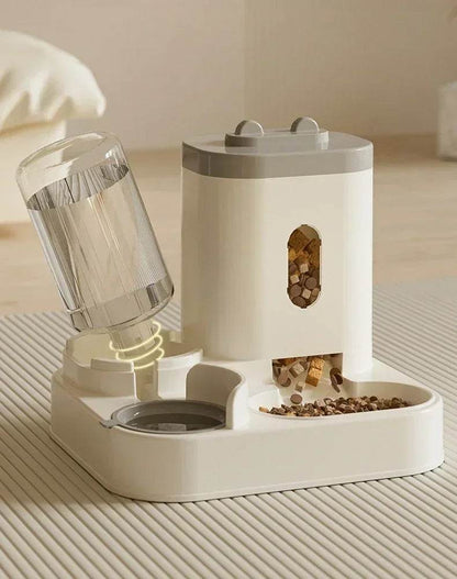 Mangeoire automatique chat chien bol de nourriture avec fontaine d'eau animal de compagnie grande capacité support surélevé bol pour chat abreuvoir accessoires - Animaleriex