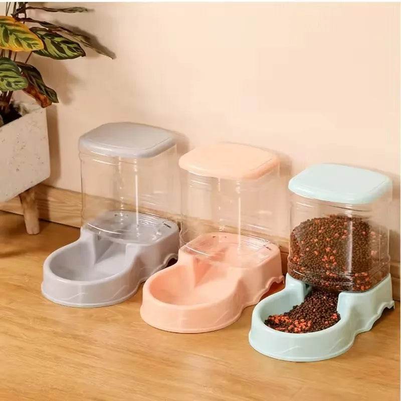 Fontaine d'eau en matériau PP 3,8 l, bol à boisson, mangeoire automatique pour animal de compagnie, grand distributeur de nourriture pour chat et chien - Animaleriex
