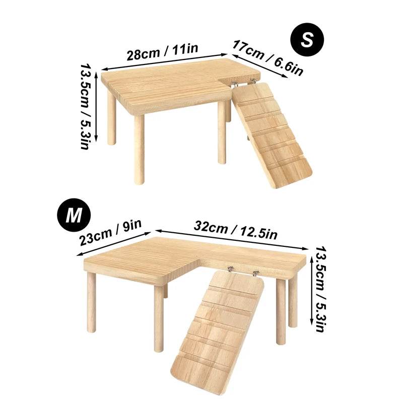 Hamster échelle en bois plate-forme planche à sauter aire de jeux Hamster escalade jouet petits animaux escaliers jouet Hamster souris Cage accessoires - Animaleriex