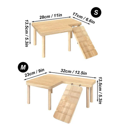 Hamster échelle en bois plate-forme planche à sauter aire de jeux Hamster escalade jouet petits animaux escaliers jouet Hamster souris Cage accessoires - Animaleriex