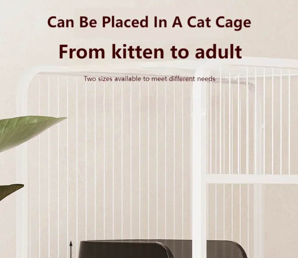 Bac à litière ouvert pour chat, toilettes épaisses pour animaux de compagnie, semi-fermées, résistantes aux éclaboussures, avec cuillère à litière, fournitures pour chats - Animaleriex