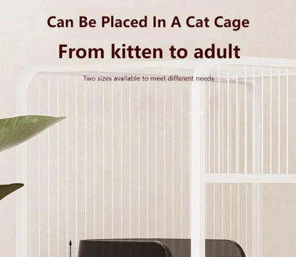 Bac à litière ouvert pour chat, toilettes épaisses pour animaux de compagnie, semi-fermées, résistantes aux éclaboussures, avec cuillère à litière, fournitures pour chats - Animaleriex