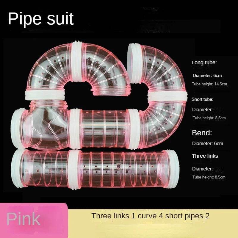 Hamster jouet labyrinthe bricolage remodelé Cage Tubes externes Tunnel ensemble sport U tuyau Hamster accessoires Pipeline Chinchillas fournitures - Animaleriex
