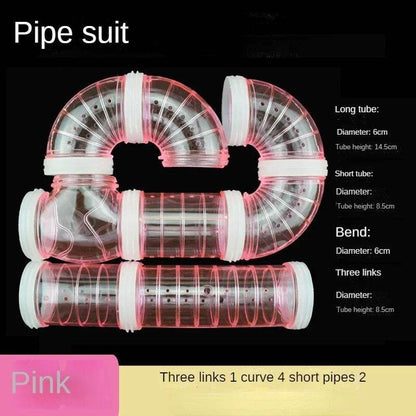 Hamster jouet labyrinthe bricolage remodelé Cage Tubes externes Tunnel ensemble sport U tuyau Hamster accessoires Pipeline Chinchillas fournitures - Animaleriex