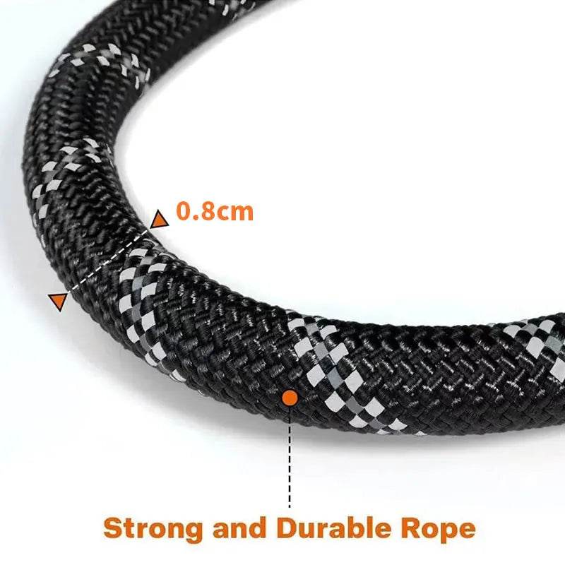 Laisse réfléchissante pour chien, corde de Traction, pour la sécurité des grands, petits et moyens chiens, poignée rembourrée confortable et Durable, accessoires pour animaux de compagnie - Animaleriex