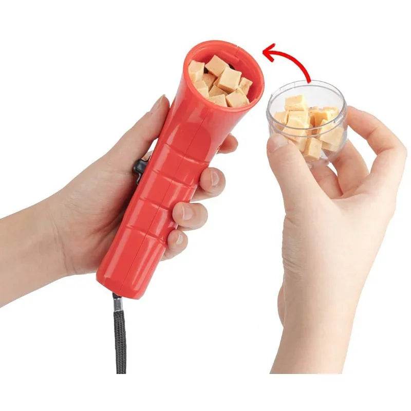 Distributeur de friandises interactif Portable, équipement d'entraînement de nourriture pour chiens, pistolet lanceur, distributeur de collations pour animaux de compagnie, accessoires, fournitures d'outils, produit - Animaleriex
