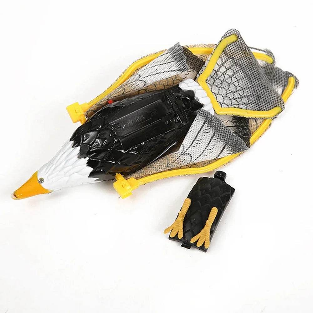 Jouet électrique pour animaux de compagnie, Simulation de faux aigle, Rotation électronique, oiseau suspendu, interactif, taquin, chat, chien, modèle silencieux - Animaleriex