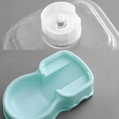 Fontaine d'eau en matériau PP 3,8 l, bol à boisson, mangeoire automatique pour animal de compagnie, grand distributeur de nourriture pour chat et chien - Animaleriex