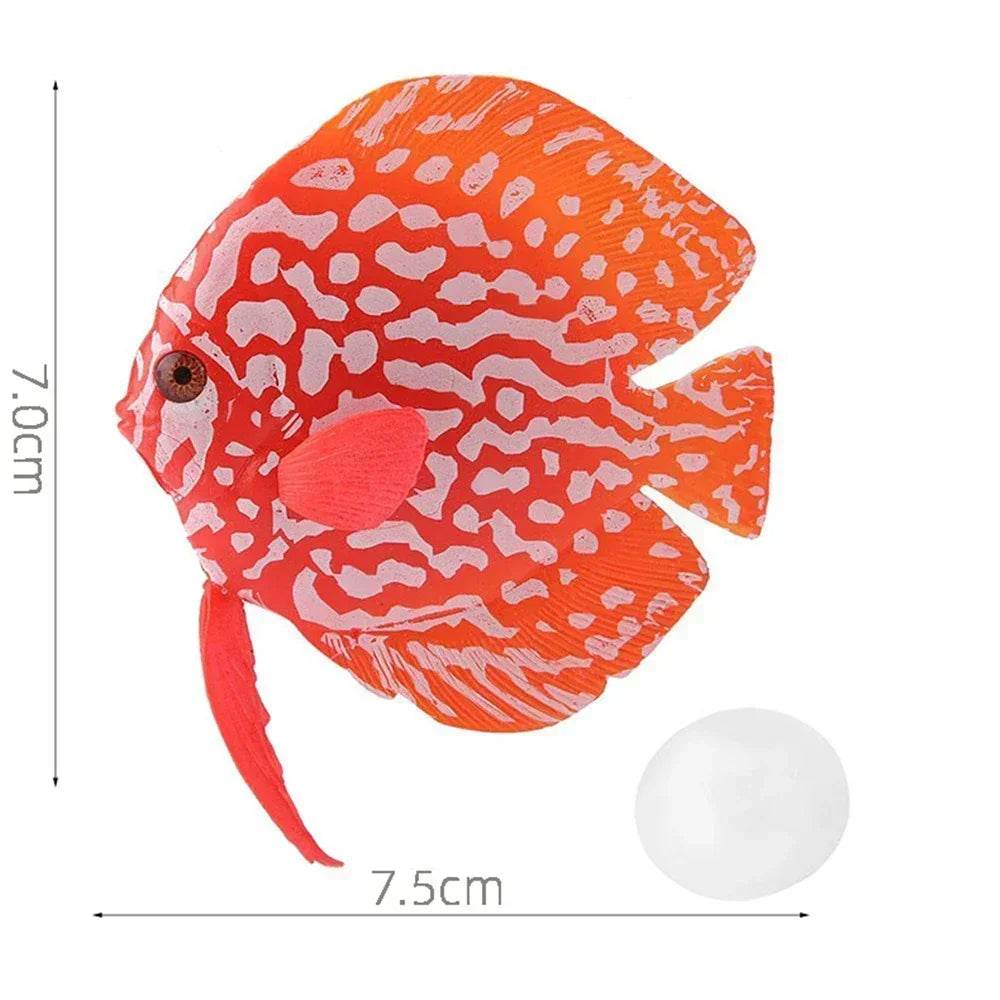 Aquarium artificiel lumineux, poisson-lion, paysage en Silicone, faux poisson flottant, lueur dans la nuit, ornement, décoration de la maison - Animaleriex