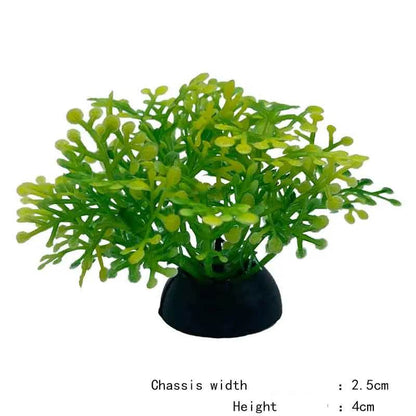 Plantes artificielles sous-marines en plastique pour Aquarium, faux arbuste aquatique, visualisation d'herbe verte, décoration de Simulation - Animaleriex