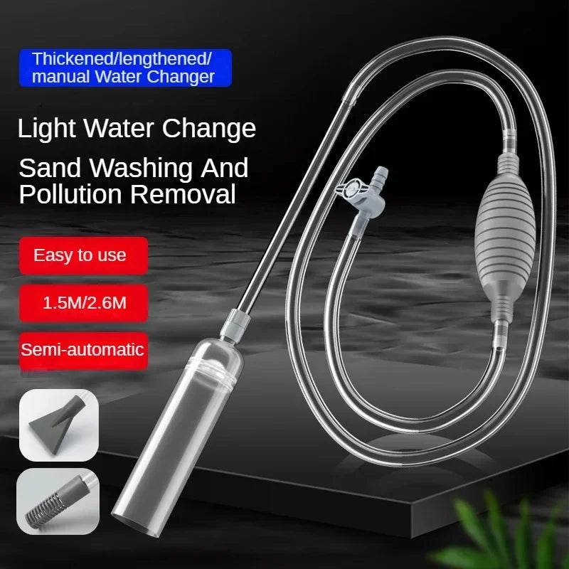 Siphon d'aquarium aspirateur réservoir de poisson changeur d'eau manuel changeur d'eau semi-automatique pompe d'aquarium outils de nettoyage - Animaleriex