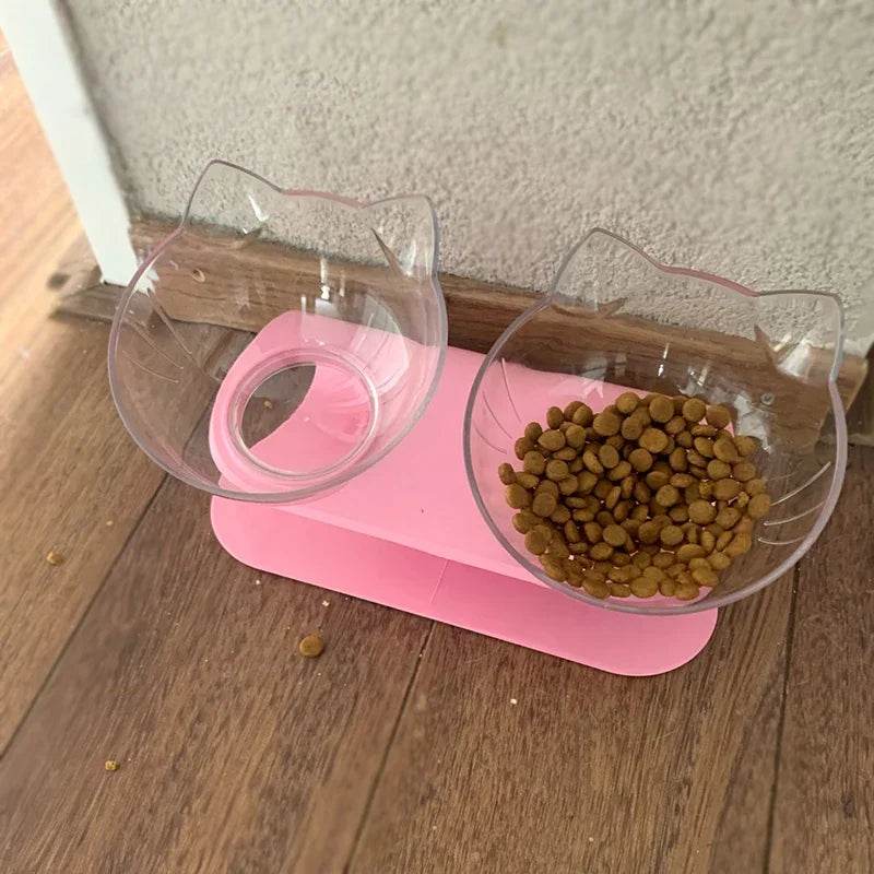 Double bol antidérapant pour chat, bol pour chien avec support, alimentation pour animaux de compagnie, bol d'eau pour chats, nourriture pour animaux de compagnie, fournitures de produits - Animaleriex