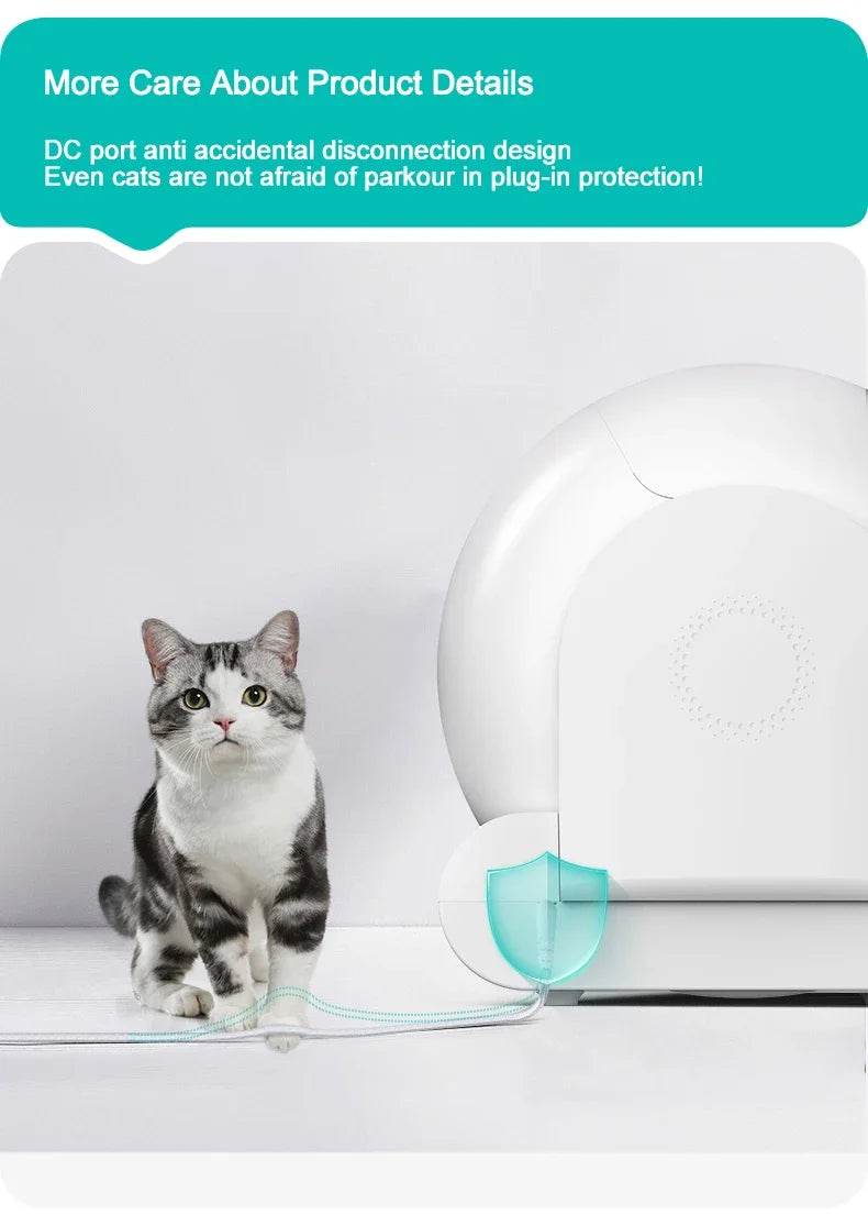 Tonepie Smart Automatique Chat Toilettes Autonettoyantes Toilettes Pour Animaux De Compagnie Entièrement Fermées Versions Anglaises 65L - Animaleriex