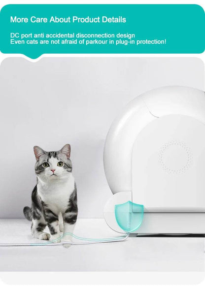 Tonepie Smart Automatique Chat Toilettes Autonettoyantes Toilettes Pour Animaux De Compagnie Entièrement Fermées Versions Anglaises 65L - Animaleriex