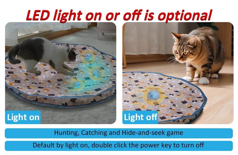 Jouets interactifs pour chat, balle à roulement rapide dans une pochette, jouet pour chaton, cache-cache, activé par le mouvement, pour l'intérieur - Animaleriex