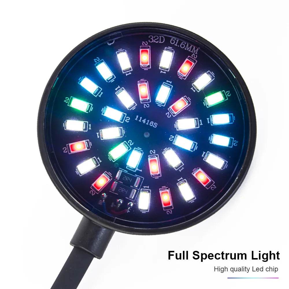 Lampe à pince USB 4W/7W pour aquarium, décoration Led, contrôle à spectre complet, lampe à algues, éclairage décoratif pour petit réservoir - Animaleriex