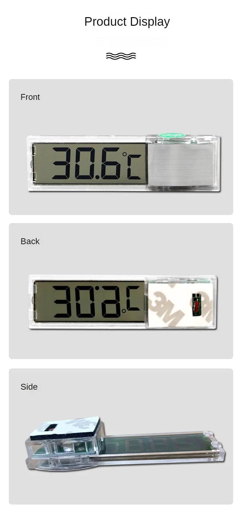 Thermomètre électronique LCD numérique pour Aquarium, mesure de la température du réservoir de poisson, accessoires d'aquarium - Animaleriex