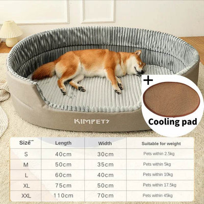 Lit pour chien chat chenil pour chien moyen canapé-lit coussin pour animal de compagnie apaisant lit pour chien maison fournitures pour animaux de compagnie accessoires quatre saisons universel - Animaleriex
