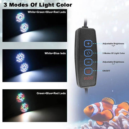 Lampe à pince USB 4W/7W pour aquarium, décoration Led, contrôle à spectre complet, lampe à algues, éclairage décoratif pour petit réservoir - Animaleriex