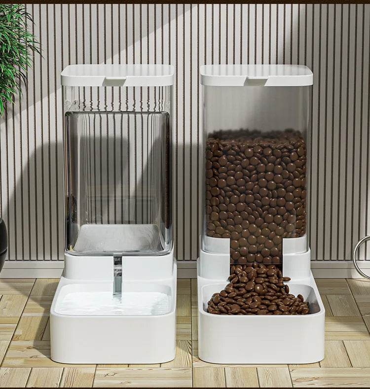 Mangeoire pour chien Distributeur d'eau pour chat Mangeoire automatique pour chat et distributeur d'eau pour chat Mangeoire pour chat par gravité Distributeur de stockage de nourriture Conteneur - Animaleriex