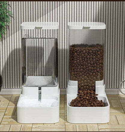 Mangeoire pour chien Distributeur d'eau pour chat Mangeoire automatique pour chat et distributeur d'eau pour chat Mangeoire pour chat par gravité Distributeur de stockage de nourriture Conteneur - Animaleriex