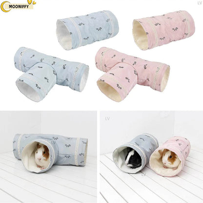 Tube Tunnel pour cochon d'inde, Chinchilla, hérissons, Rats hollandais, Hamsters, Cage, accessoires, Dragon barbu, petit Animal, jouet de lit pour animaux de compagnie - Animaleriex