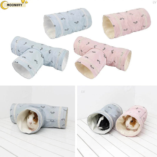 Tube Tunnel pour cochon d'inde, Chinchilla, hérissons, Rats hollandais, Hamsters, Cage, accessoires, Dragon barbu, petit Animal, jouet de lit pour animaux de compagnie - Animaleriex