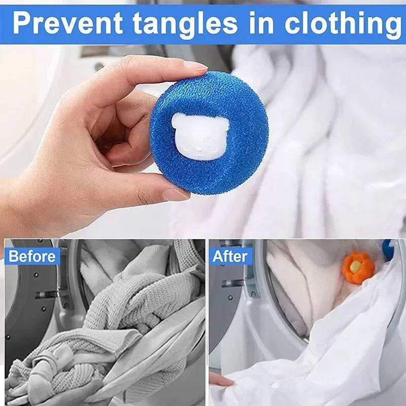 Boule réutilisable pour épilateur de poils d'animaux, Machine à laver, filtre, autocollant en laine, épilateur de poils de chat, attrape-peluches pour la maison - Animaleriex