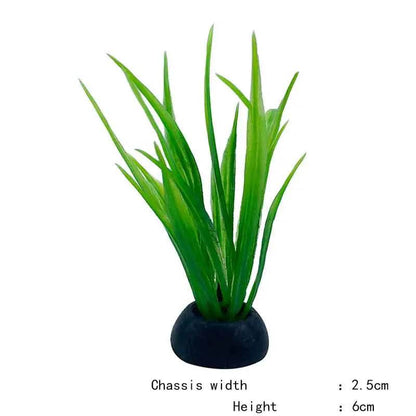 Plantes artificielles sous-marines en plastique pour Aquarium, faux arbuste aquatique, visualisation d'herbe verte, décoration de Simulation - Animaleriex