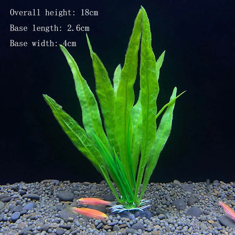 Plantes artificielles sous-marines en plastique pour Aquarium, faux arbuste aquatique, visualisation d'herbe verte, décoration de Simulation - Animaleriex