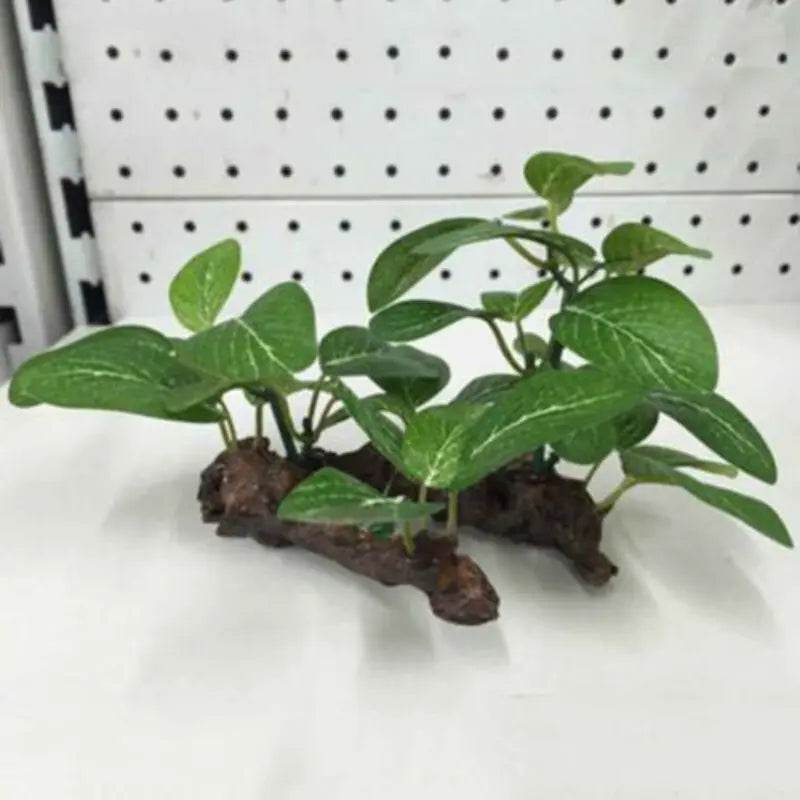 Tronc d'arbre de tortue artificiel en plastique, bois flotté, Aquarium, réservoir de poissons, cylindre de Reptile, fabrication de racines, plante, décoration en bois, ornement - Animaleriex