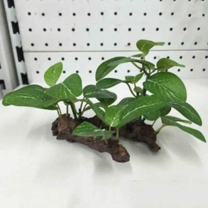 Tronc d'arbre de tortue artificiel en plastique, bois flotté, Aquarium, réservoir de poissons, cylindre de Reptile, fabrication de racines, plante, décoration en bois, ornement - Animaleriex