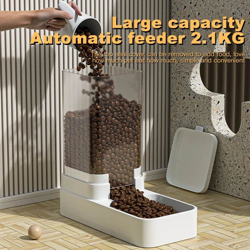 Mangeoire pour chien Distributeur d'eau pour chat Mangeoire automatique pour chat et distributeur d'eau pour chat Mangeoire pour chat par gravité Distributeur de stockage de nourriture Conteneur - Animaleriex