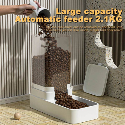 Mangeoire pour chien Distributeur d'eau pour chat Mangeoire automatique pour chat et distributeur d'eau pour chat Mangeoire pour chat par gravité Distributeur de stockage de nourriture Conteneur - Animaleriex
