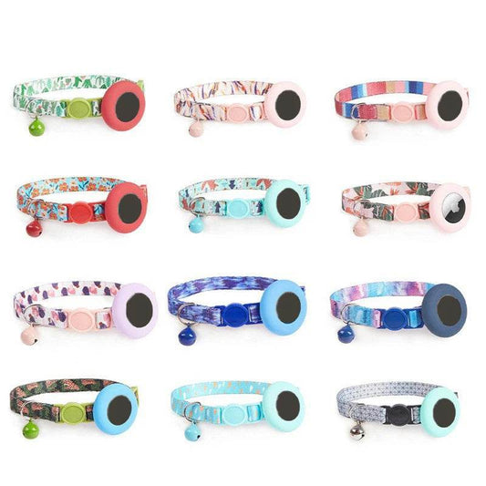 Collier de cloche pour chien et chat, étui Airtag en Silicone, manchon de protection avec cloche, collier pour animaux de compagnie pratique et coloré - Animaleriex