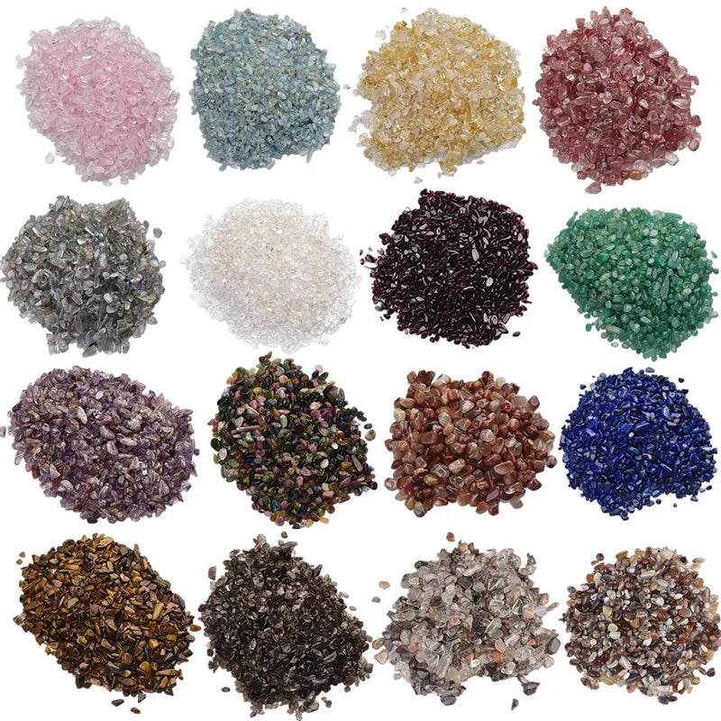 Pierres naturelles cristaux de gravier puce minerai de Quartz minéraux Reiki guérison Agates roulées spécimen maison Aquarium Aquarium décoration - Animaleriex