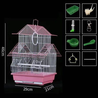 Cage à oiseaux en métal pour perroquets, perruches, nichoirs, rehaussement, nid d'oiseaux, fournitures pour pigeons, vendues en usine - Animaleriex