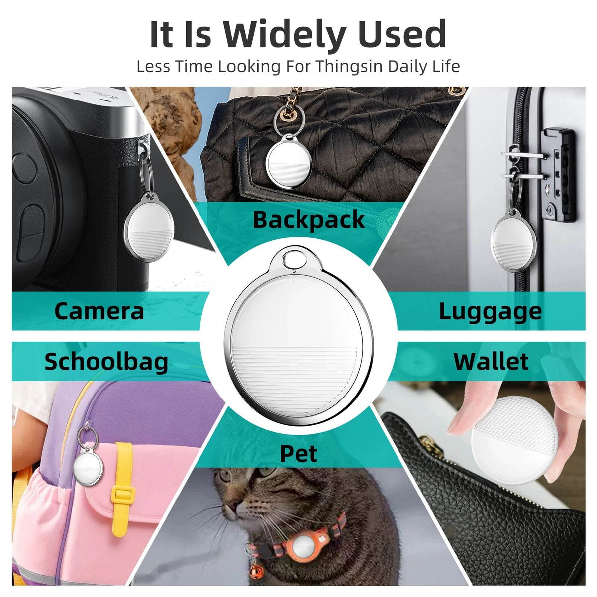 Mini traqueur GPS pour système Apple iOS, trouver mon application, étiquette d'air, recherche d'enfant, sac de vélo pour animaux de compagnie, traqueur de perte, Bluetooth intelligent, airtag - Animaleriex