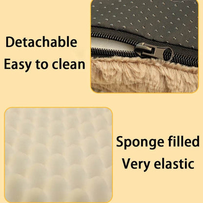 Lit pour animaux de compagnie en mousse à mémoire de forme, avec housse amovible en fausse fourrure lavable, lit orthopédique imperméable pour chien, caisse à fond antidérapant - Animaleriex