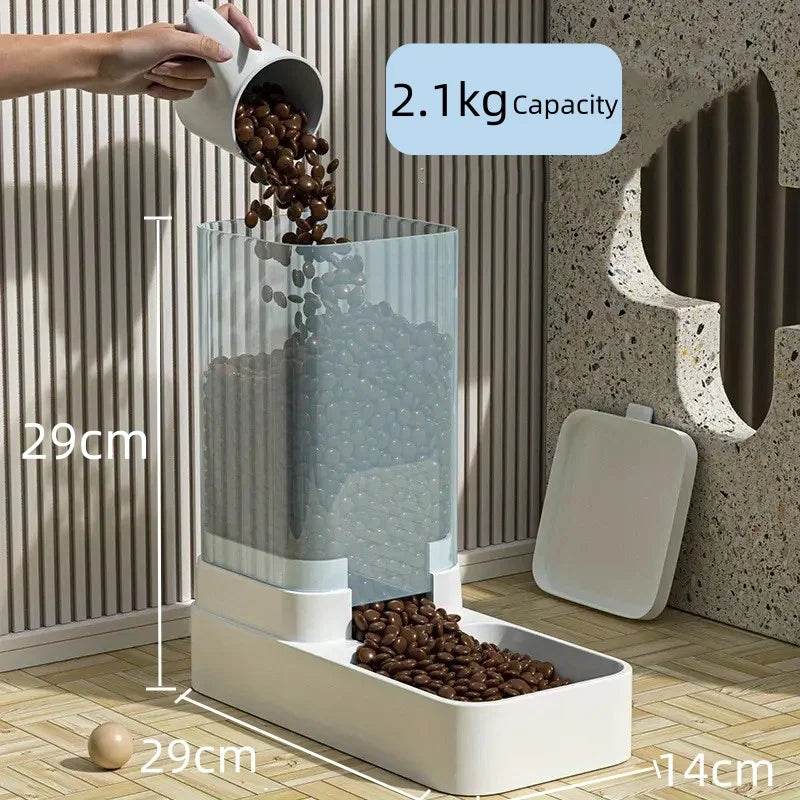 Mangeoire pour chien Distributeur d'eau pour chat Mangeoire automatique pour chat et distributeur d'eau pour chat Mangeoire pour chat par gravité Distributeur de stockage de nourriture Conteneur - Animaleriex