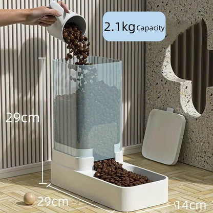Mangeoire pour chien Distributeur d'eau pour chat Mangeoire automatique pour chat et distributeur d'eau pour chat Mangeoire pour chat par gravité Distributeur de stockage de nourriture Conteneur - Animaleriex