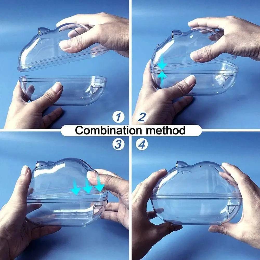 Cage de toilette transparente pour Hamster, Cage pour cochon d'inde, bain de sable, boîte à souris en plastique acrylique pour Hamster - Animaleriex
