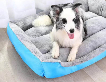 Grand lit pour chat et chien, maison chaude et confortable pour chien, nid en coton PP doux, panier pour chien, tapis universel imperméable pour chat - Animaleriex