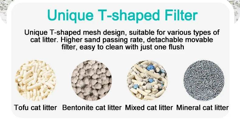 Tonepie Smart Automatique Chat Toilettes Autonettoyantes Toilettes Pour Animaux De Compagnie Entièrement Fermées Versions Anglaises 65L - Animaleriex
