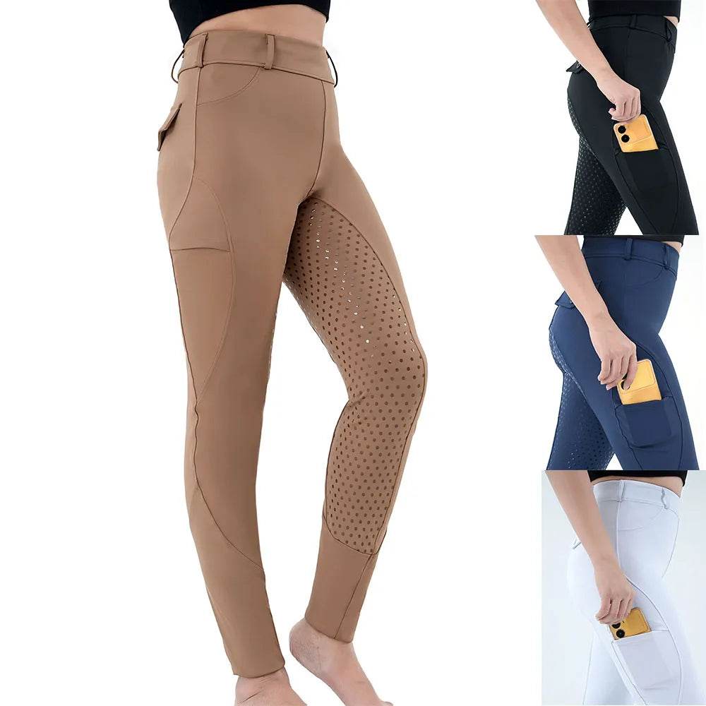 Pantalon d'équitation pour femmes, culotte à siège complet, collant d'école équestre, tenue de ville, équipement de chevalier, vêtements - Animaleriex