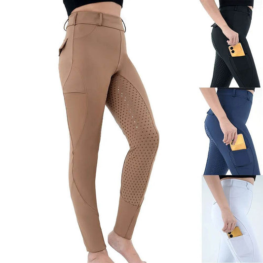 Pantalon d'équitation pour femmes, culotte à siège complet, collant d'école équestre, tenue de ville, équipement de chevalier, vêtements - Animaleriex