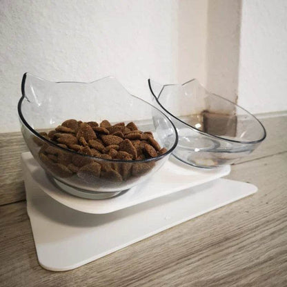 Double bol antidérapant pour chat, bol pour chien avec support, alimentation pour animaux de compagnie, bol d'eau pour chats, nourriture pour animaux de compagnie, fournitures de produits - Animaleriex