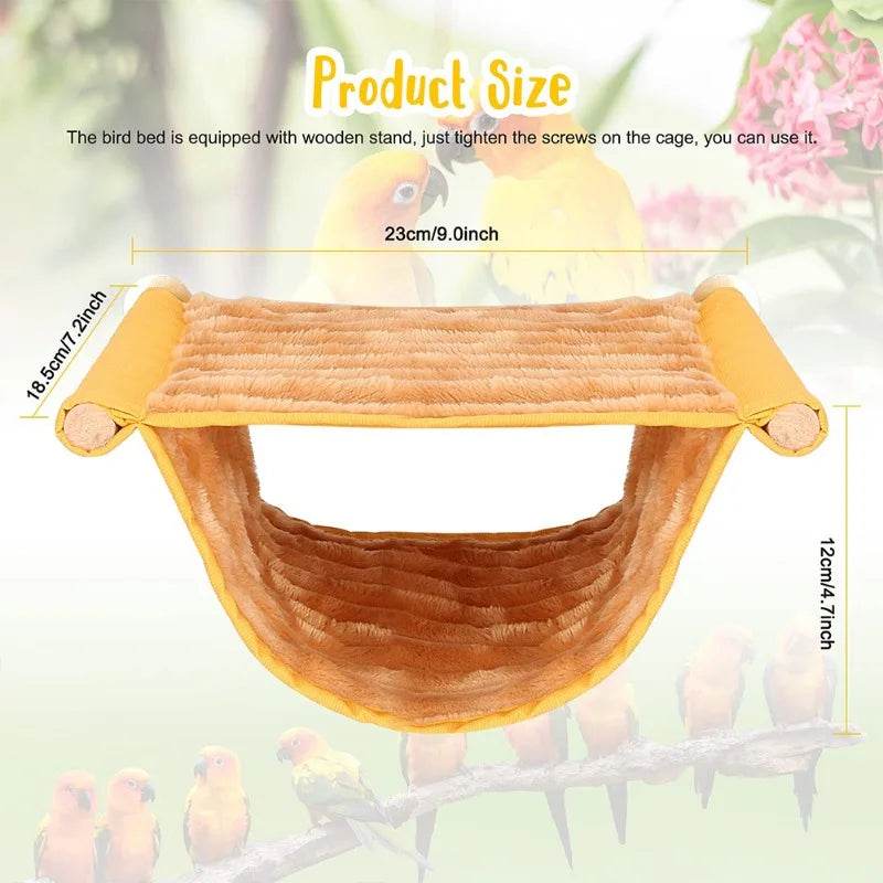 Hamac suspendu pour animaux de compagnie, lit nid chaud, maison pour perroquets, Cage à oiseaux amovible et lavable, perchoir pour Hamster Lovebird - Animaleriex