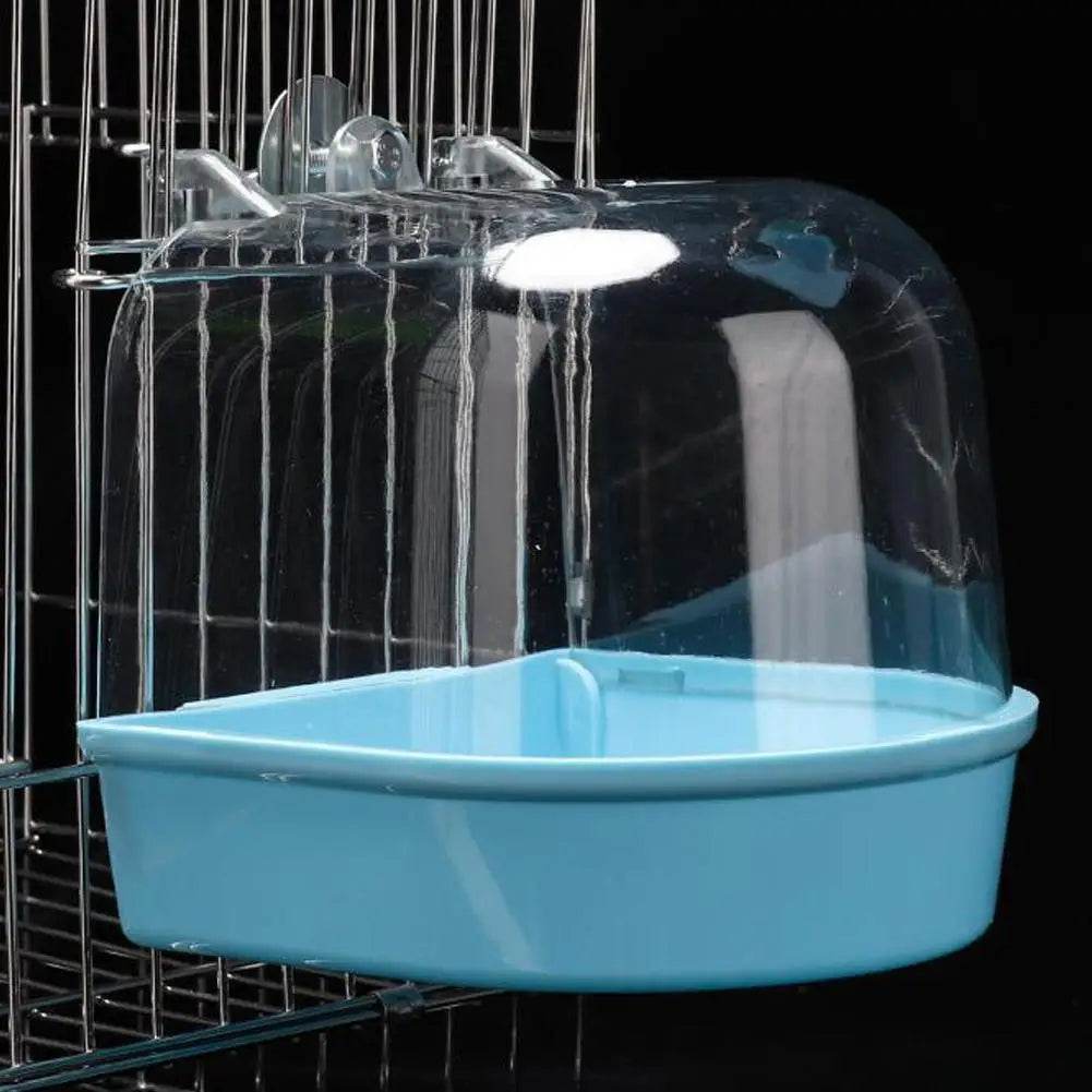 Bain d'oiseaux suspendu transparent pour Cage à perruches, accessoires pour perroquets, baignoire, douche, Cage pour canari, perruche, calopsitte - Animaleriex